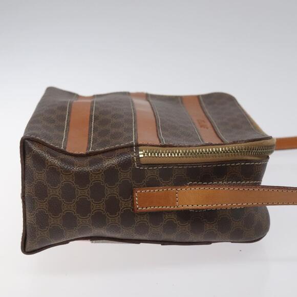 CELINE Macadam Canvas Shoulder Bag Pvc Beige Brown Gold - Picture 4 of 12